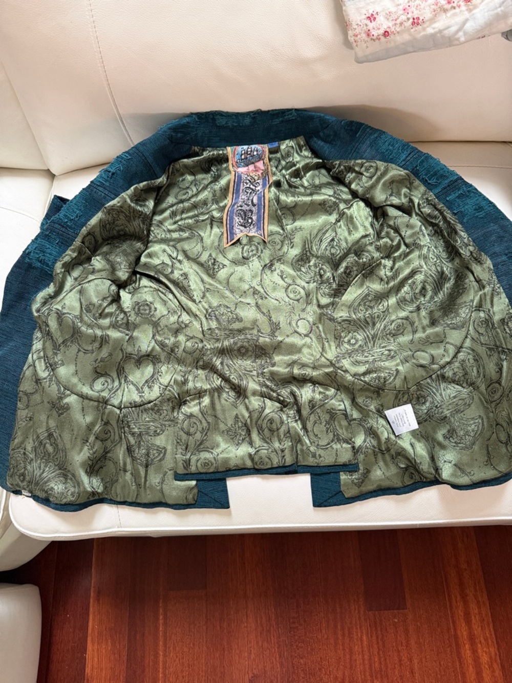 L.A.M.B. Teal Textured Vintage Blazer Jacket - Picture 4 of 11